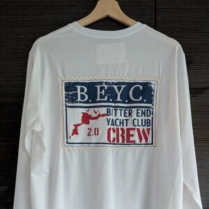 BVI Bitter End Yacht Club - Long Sleeve UPF Shirt - Mens Medium White